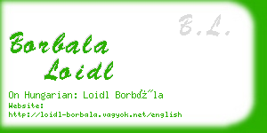 borbala loidl business card